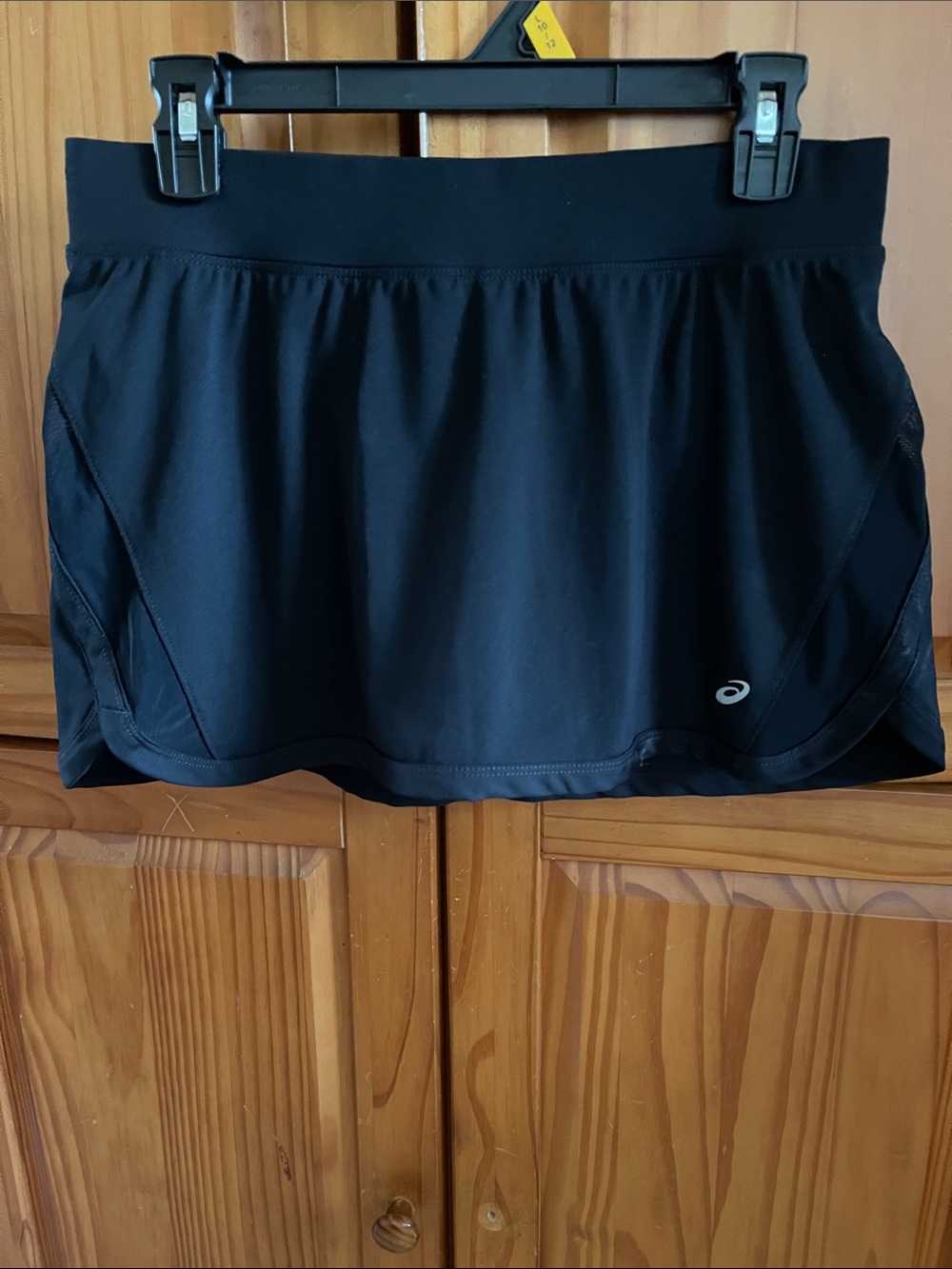 Asics Black Athletic Skort with Mesh Accent